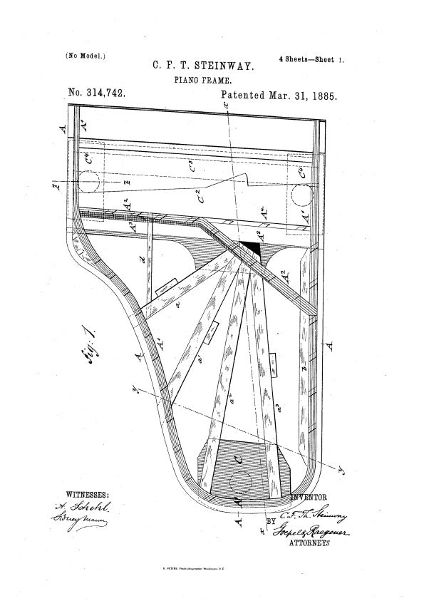 Vintage Patent Prints - 19de Eeuw